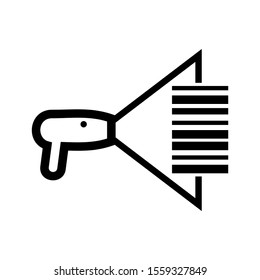 barcode scanner icon isolated sign symbol vector illustration - high quality black style vector icons
