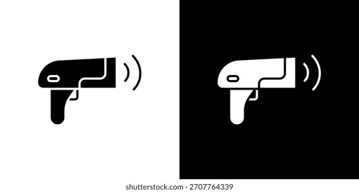 Barcode scanner icon line art editable stroke and solid collection for app design