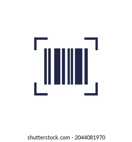 icono de escáner de código de barras en blanco