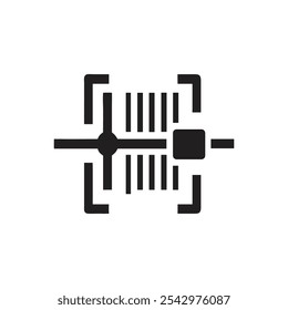 Barcode Scanner Icon on white background