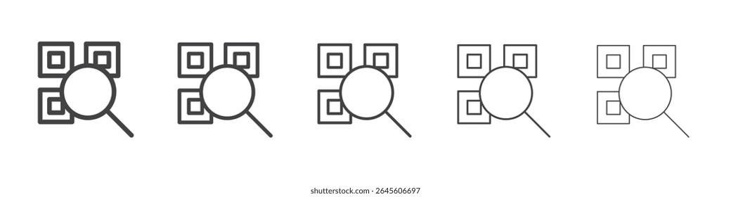 Barcode scanner icon outline ilustration vector symbol