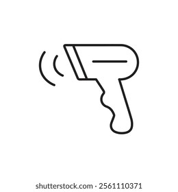 Barcode scanner icon Outline vector line symbol