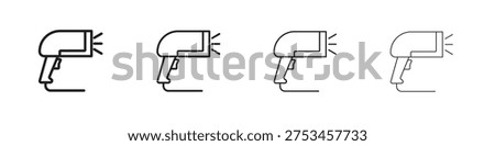 Barcode scanner icon outline vector. outline icons collection.