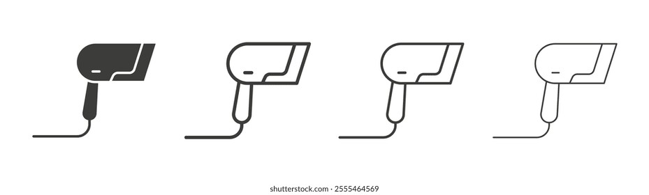 Barcode scanner icon pack. vector illustration