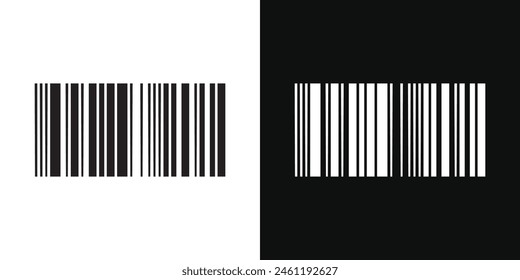 Barcode Scanner Icon Set. SKU Reading and Bar Code Vector Symbol.
