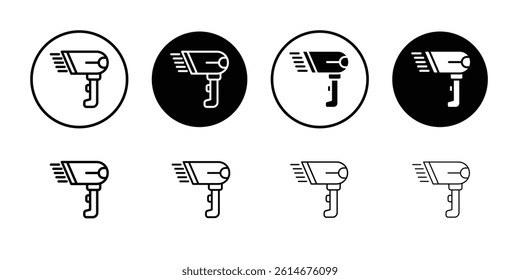 Barcode scanner icon Simple outline vector logo