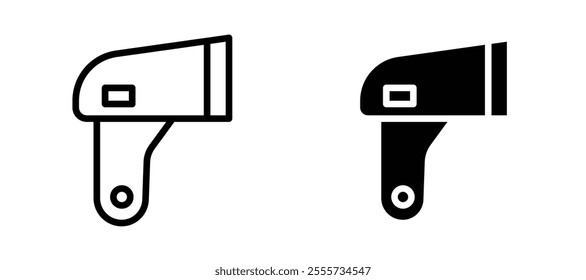 Barcode scanner icon symbol collection on white background.