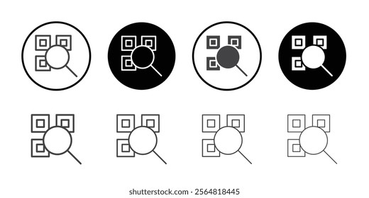 Barcode scanner icon Thin outline art symbol