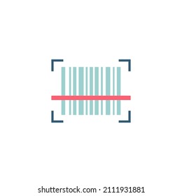 Barcode scanner icon vector, filled flat sign, solid pictogram isolated on white. Symbol, logo illustration. Pixel perfect