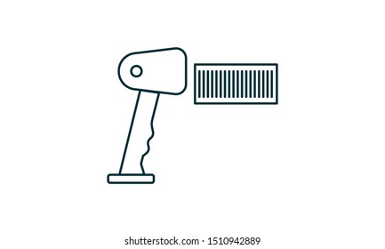 Barcode scanner icon vector illustration.