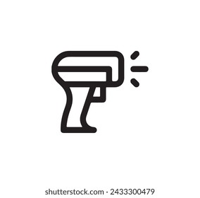 Barcode Scanner icon vector. Linear style sign for mobile concept and web design. Barcode Scanner symbol illustration. Pixel vector graphics - Vector.