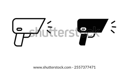 Barcode scanner Icon vector. liner and flat style icons set.