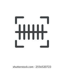 Barcode scanner icon Vector logo outline