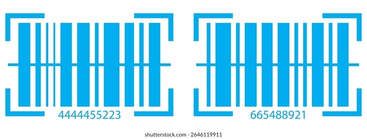 Barcode scanner icon vector icon set in black color. Suitable for apps and website UI designs