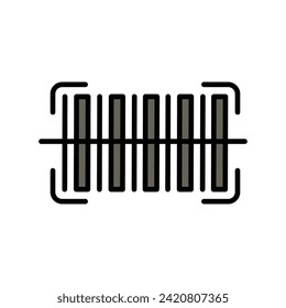 barcode scanner icon with white background vector stock illustration