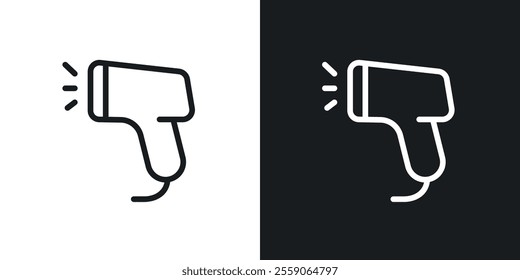 Barcode scanner icons. vector set in black colors