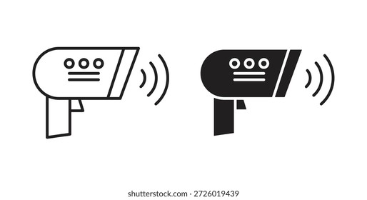 Símbolo de Vector de iconos de escáner de código de barras con trazo editable y versiones planas