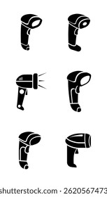 Barcode Scanner Illustration on Black Colour