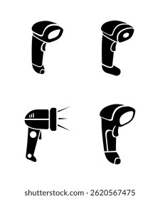 Barcode Scanner Illustration on Black Colour