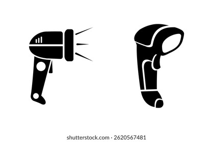 Barcode Scanner Illustration on Black Colour