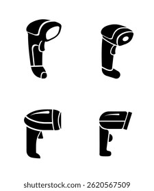 Barcode Scanner Illustration on Black Colour