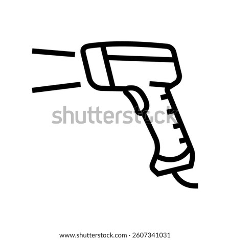 barcode scanner industry line icon vector. barcode scanner industry sign. isolated contour symbol black illustration
