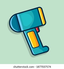 barcode scanner isolated vector illustration in flat style
