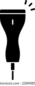 Barcode scanner isolated vector silhouette.
