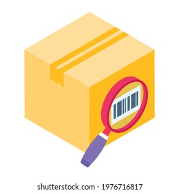 Barcode Scanner, Isometric Design Icon 