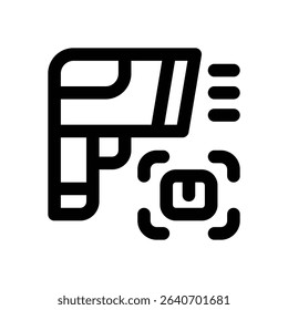 barcode scanner line icon. Clean and minimalist vector icon for websites, mobile apps, presentations, and logos. Fully scalable and customizable for any project.