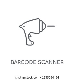 Barcode scanner linear icon. Modern outline Barcode scanner logo concept on white background from Electronic Devices collection. Suitable for use on web apps, mobile apps and print media.