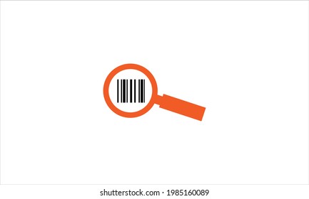 Barcode Scanner magnifier  Icon Logo Design Element vector illustration

