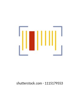 barcode scanner marker flat icon use for web ui - ux asset, pictogram, presentation, infographic