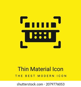 Barcode-Scanner mit minimalem hellgelbem Material-Symbol