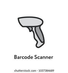 Barcode Scanner Minimal Color Flat Line Outline Stroke Icon