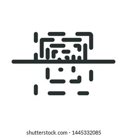 barcode scanner - minimal line web icon. simple vector illustration. concept for infographic, website or app.