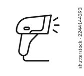 Barcode Scanner Outline Icon Vector Illustration