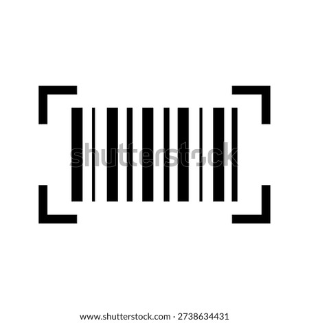 Barcode Scanner Outline Icon Vector