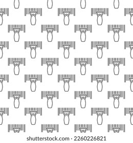 Barcode Scanner vector Bar Code Scanning concept minimal linear seamless pattern or background