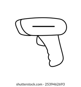 Barcode scanner vector icon isolated on white background.