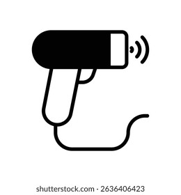 Barcode scanner vector icon stock illustration