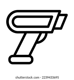 Barcode Scanner Vector Line Icon Design