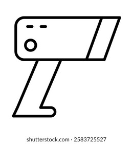 Barcode Scanner Vector Line Icon Design