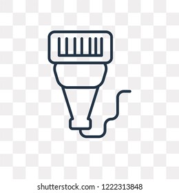 Barcode scanner vector outline icon isolated on transparent background, high quality linear Barcode scanner transparency concept can be used web and mobile