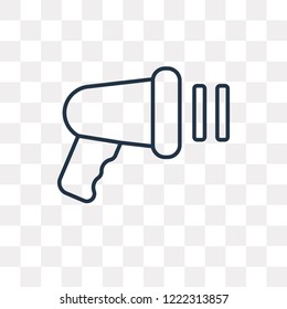 Barcode scanner vector outline icon isolated on transparent background, high quality linear Barcode scanner transparency concept can be used web and mobile