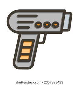 Barcode Scanner Vector Thick Line Filled Colors Icon For Personal And Commercial Use.
