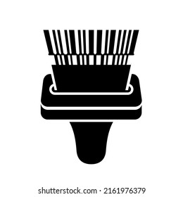 Barcode Scanner.Identification goods in warehouse or cash register. Unique traceable product number device reading entering to database. Trade simple style logo icon vector illustration isolated.