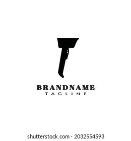 barcode scanners cartoon logo icon design modern black vector illustration