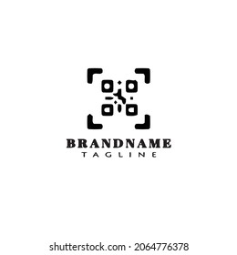 barcode scanners cartoon logo icon design template modern cute vector illustration