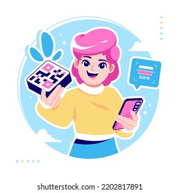 barcode and scanning concept illustration background